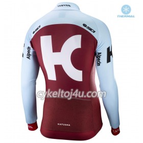 Cykeltrøje 2018 Team Katusha Alpecin N001 Vinter Thermal Fleece